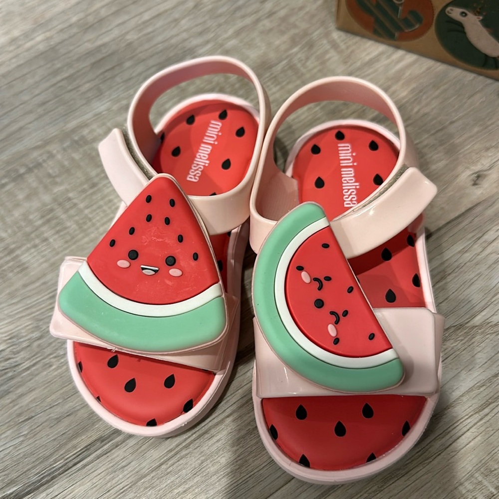 Mini Melissa watermelon sandals size 9 toddler